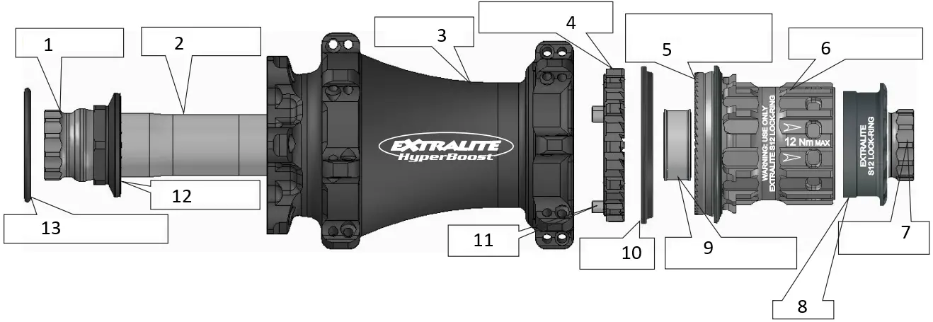 EXTRALITE Shimano 12s Freewheel Kit A06
