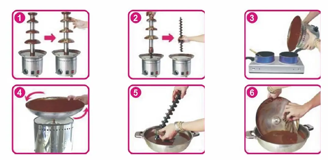 ggm gastro SBCH4 Chocolate Fountain 7