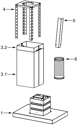 Midea 90M83 90cm T Shape Island Rangehood A04