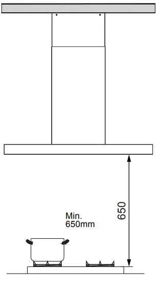 Midea 90M83 90cm T Shape Island Rangehood A7b