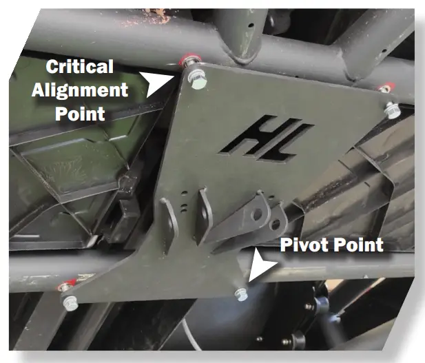 HIGHLIFTER CAL F CMX3 Can Am Maverick X3 Front Control Arm Link Kit - FRAME PLATE1