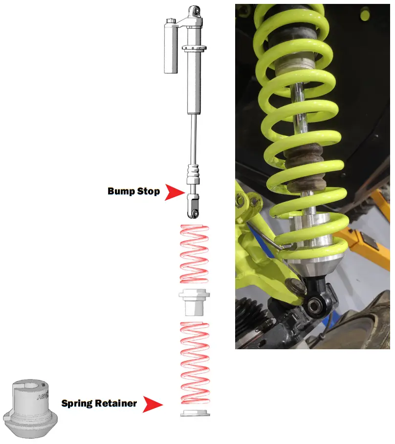 HIGHLIFTER CAL F CMX3 Can Am Maverick X3 Front Control Arm Link Kit - FRAME PLATE2