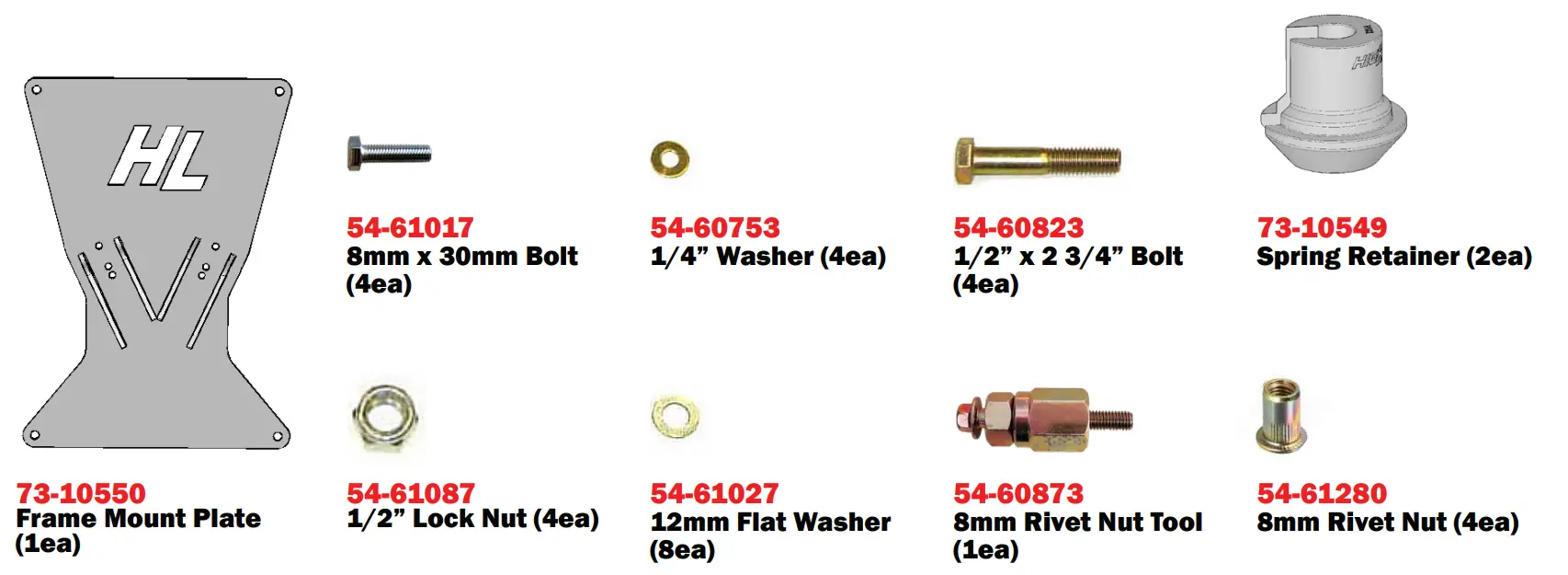 HIGHLIFTER CAL F CMX3 Can Am Maverick X3 Front Control Arm Link Kit - fig
