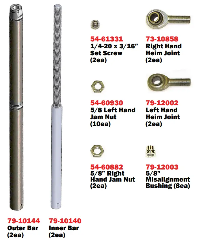 HIGHLIFTER CAL F CMX3 Can Am Maverick X3 Front Control Arm Link Kit - fig1