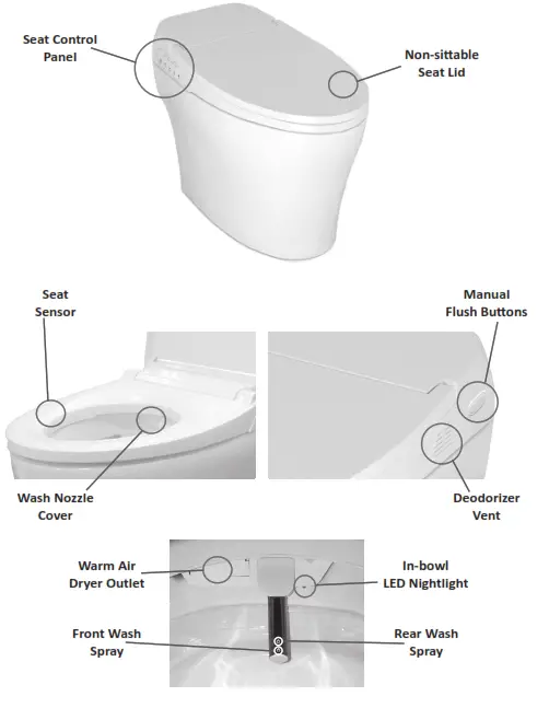 ICERA Muse iWash CS-20 Integrated Bidet Toilet - 1