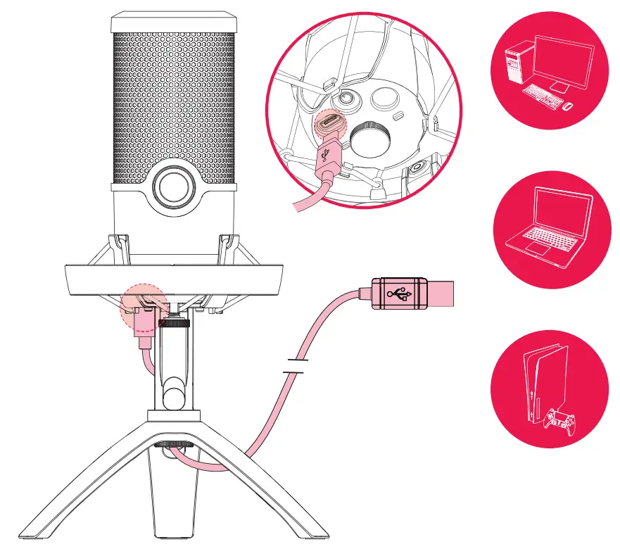 CHERRY UM 9 0 PRO RGB Illuminated Gaming Microphone - Fig 1