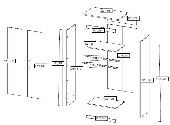 CuddleCo-Isla 2 Door-Nursery-Wardrobe-1