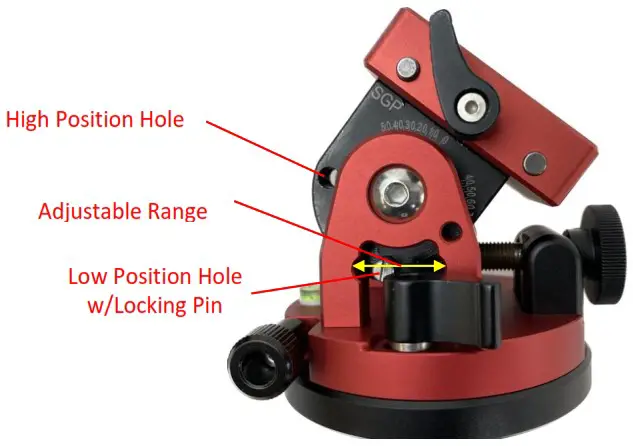 iOptron 3328 Precision AZ or EQ Base - Switch Latitude Range