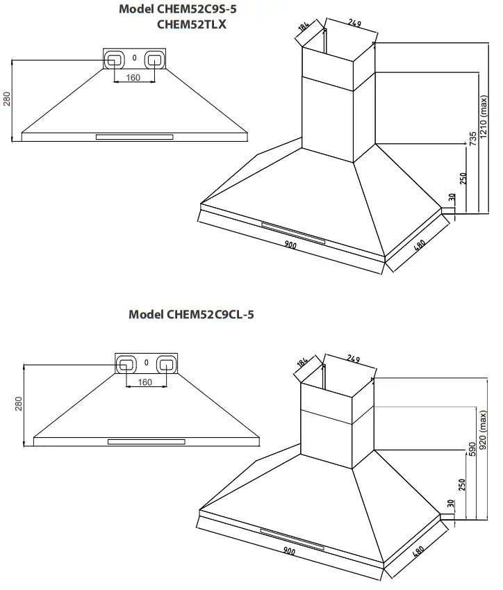 TECHNIKA FHEE22A9S-5 Canopy RangeHoods - fig 16