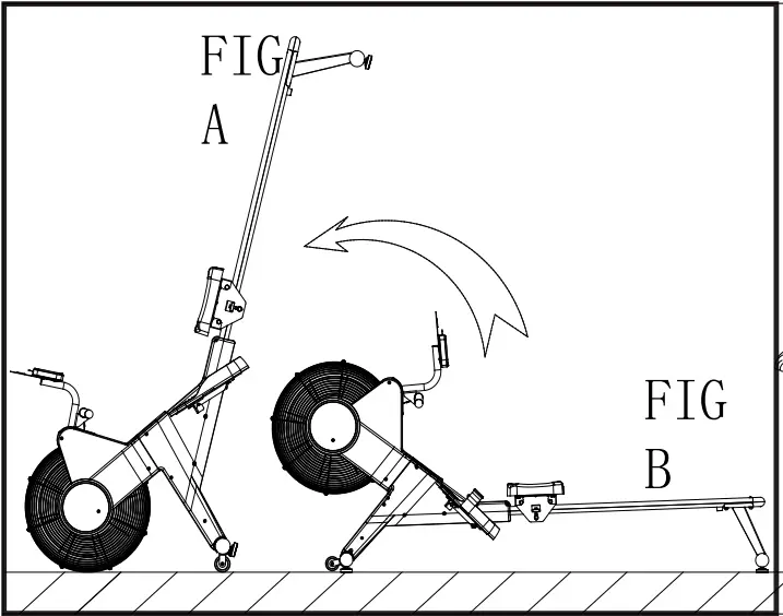 JLL Fitness VENTUS 3 - STORING THE ROWING MACHINE