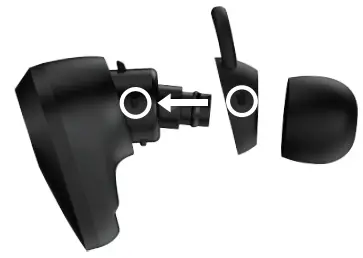 Srhythm B08GP3DY83 True Wireless Stereo Earbuds - Align the hole