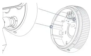 LOREX W452AJ Series 2K Wired Floodlight Security Camera Instructions - Take the floodlight, align the two prongs