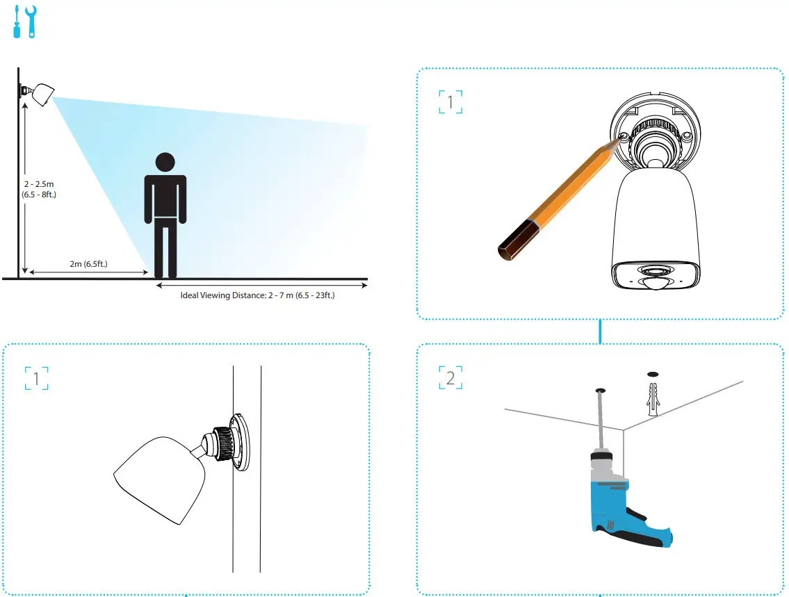D-Link DCS-8627LH Full HD Outdoor Wi-Fi Spotlight Camera- Setup 1