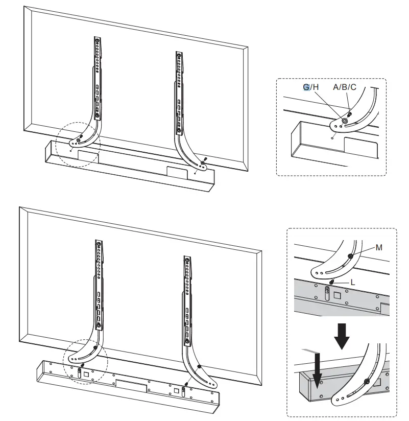 RCA MC30SB Sound Bar Bracket - figure 7