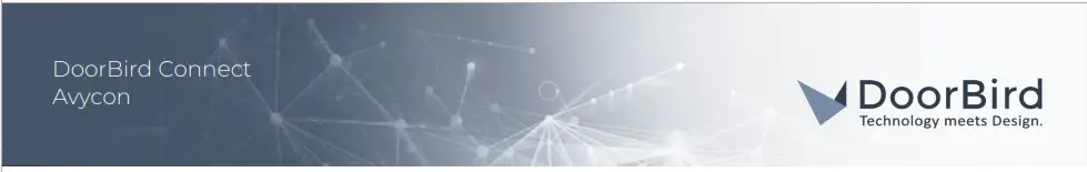 DoorBird Connect Avycon - ADDITIONAL INFORMATION1