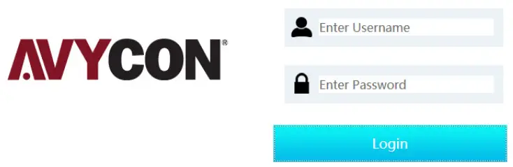 DoorBird Connect Avycon - Open the Avycon Web Client by typing the IP address of the Avycon Network Video Recorder into the