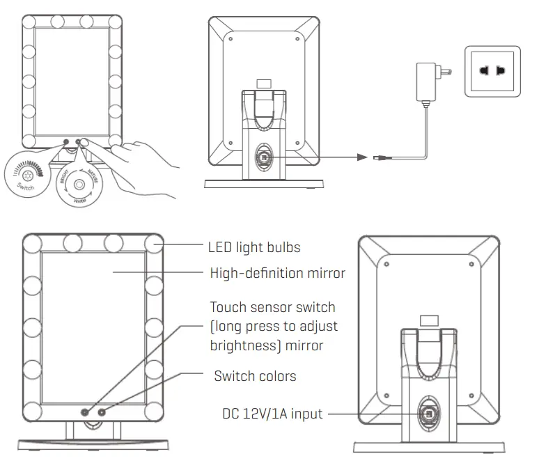 INSTRUCTIONS Hollywood Vanity MirrorINSTRUCTIONS