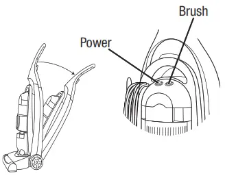 Bissell 3750 6595 Series Lift-Off Bagless - Handle Positions