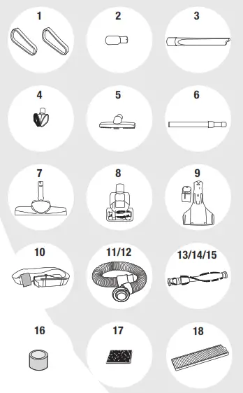 Bissell 3750 6595 Series Lift-Off Bagless - Replacement Parts