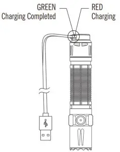 OLIGHT M2R Pro Warrior Flashlight - CHARGING