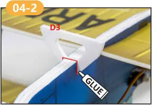 connecting rod connects the servos to the elevator and rudder