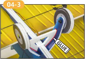 connecting rod connects the servos to the elevator and rudder