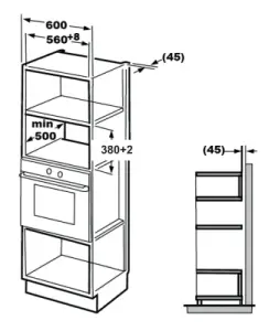 Electrolux EMS2540X Fully BuiltIn Microwave Oven-furniture