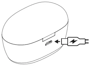 PHILIPS 3000 Series TAT3215 In-Ear True Wireless Headphones - Charging case