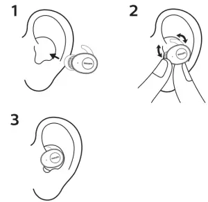 PHILIPS 3000 Series TAT3215 In-Ear True Wireless Headphones - How to wear