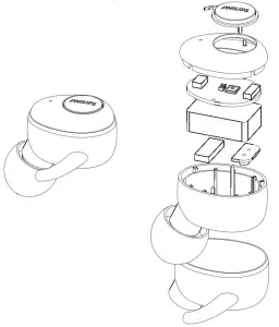 PHILIPS 3000 Series TAT3215 In-Ear True Wireless Headphones - Remove the integrated battery