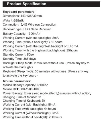 Shenzhen Dwason Technology KB319+MC219 2.4G Wireless Keyboard and Mouse Combo fig1