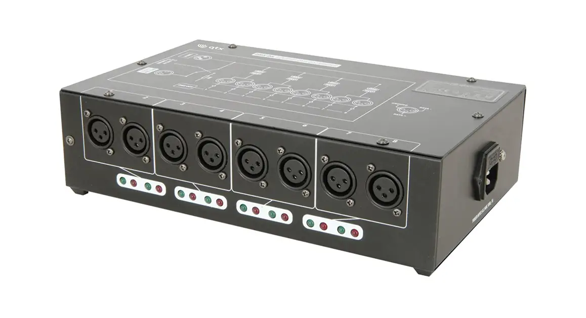 Qtx Dmx-d8 8-way Dmx Booster/distributor User Manual