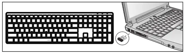 WISFOX 650 637 Office Keyboard- USB receiver