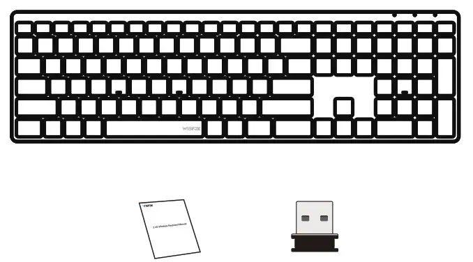 WISFOX 650 637 Office Keyboard- You will receive