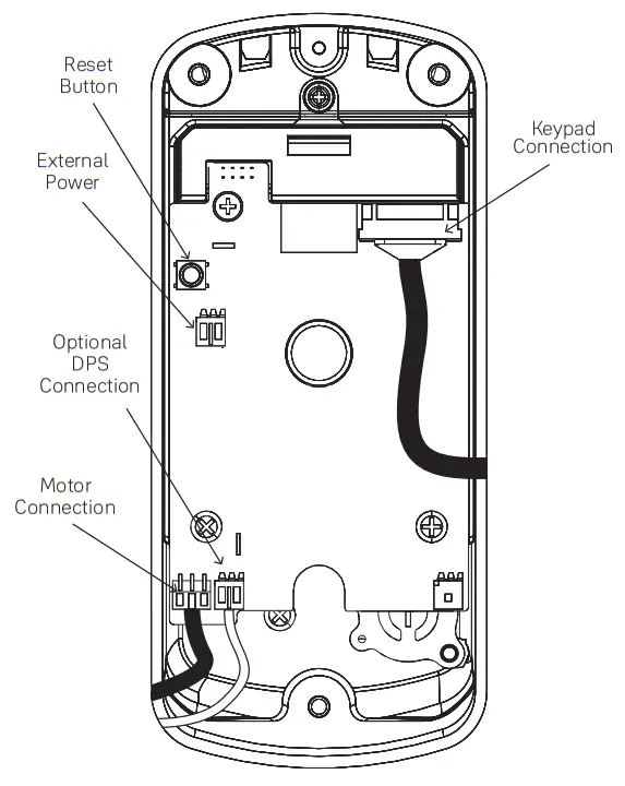 Yale NexTouch Keypad Access Exit Trim Lock Touchscreen and Push Button - Attach Cables to Inside Lock
