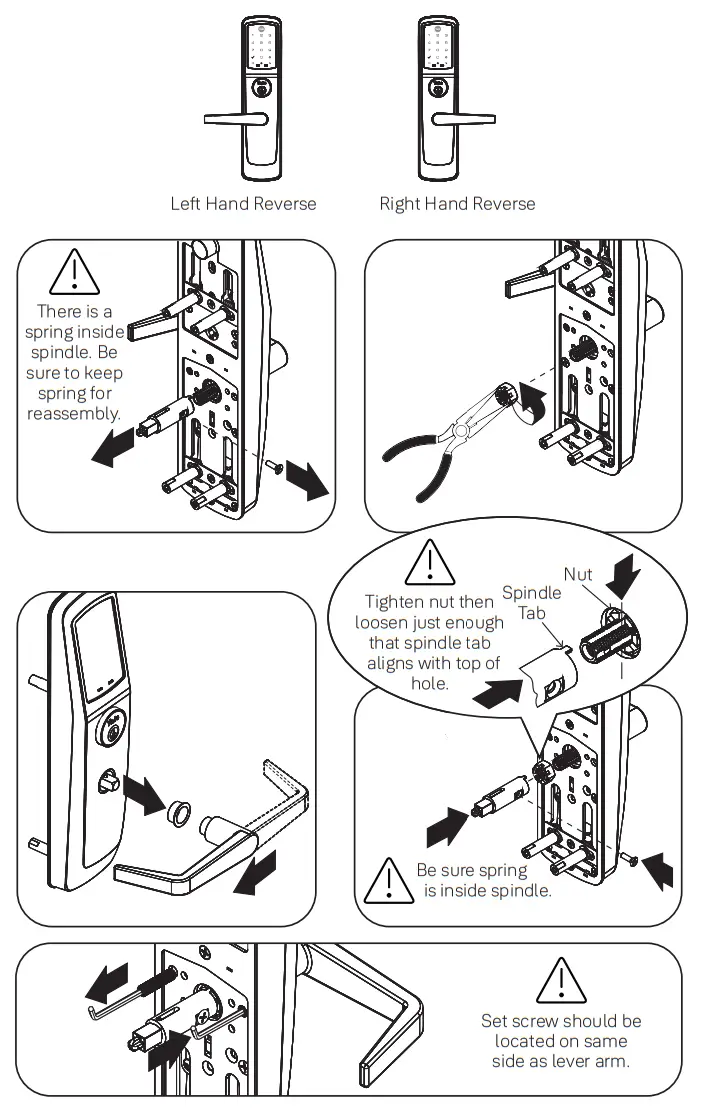 Yale NexTouch Keypad Access Exit Trim Lock Touchscreen and Push Button - Change Hand of Trim