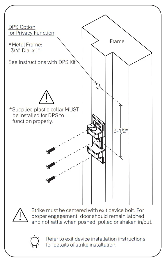 Yale NexTouch Keypad Access Exit Trim Lock Touchscreen and Push Button - Install Strike and Optional DPS