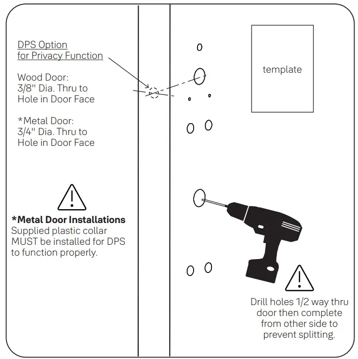 Yale NexTouch Keypad Access Exit Trim Lock Touchscreen and Push Button - Prepare Door