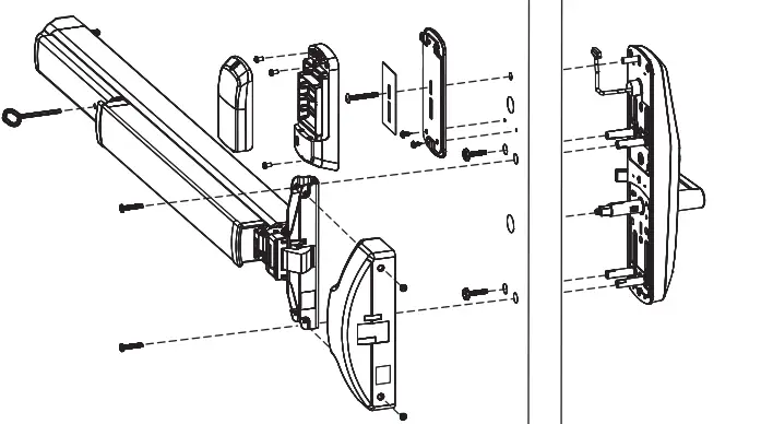 Yale NexTouch Keypad Access Exit Trim Lock Touchscreen and Push Button - WARNING