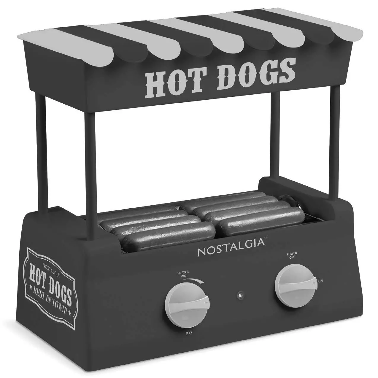 NOSTALGIA NHDR8RY Vintage Hot Dog Roller image