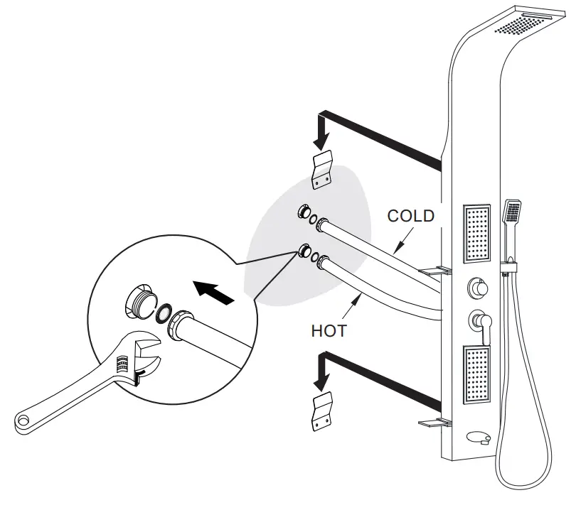 Wellis WZ00081 Napoli Shower Panel - Hang the