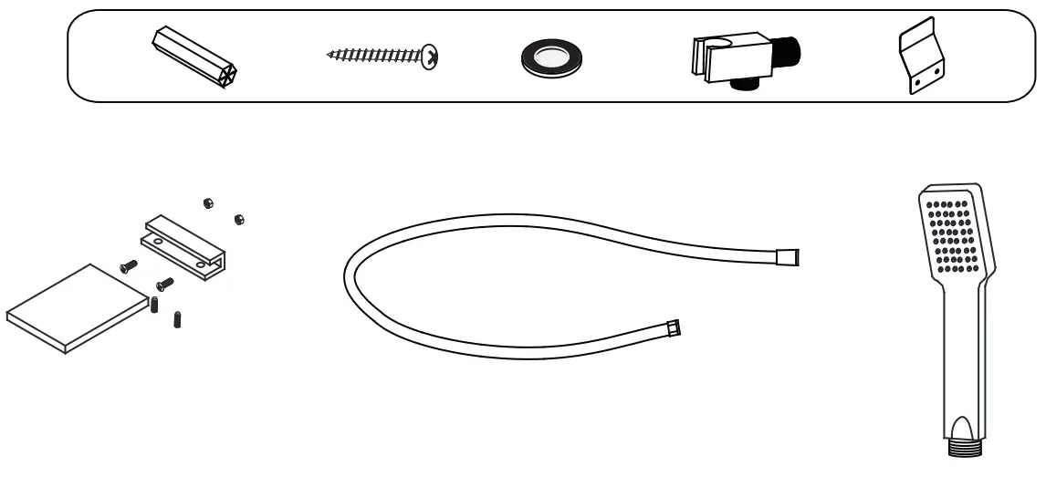 Wellis WZ00081 Napoli Shower Panel - Part list