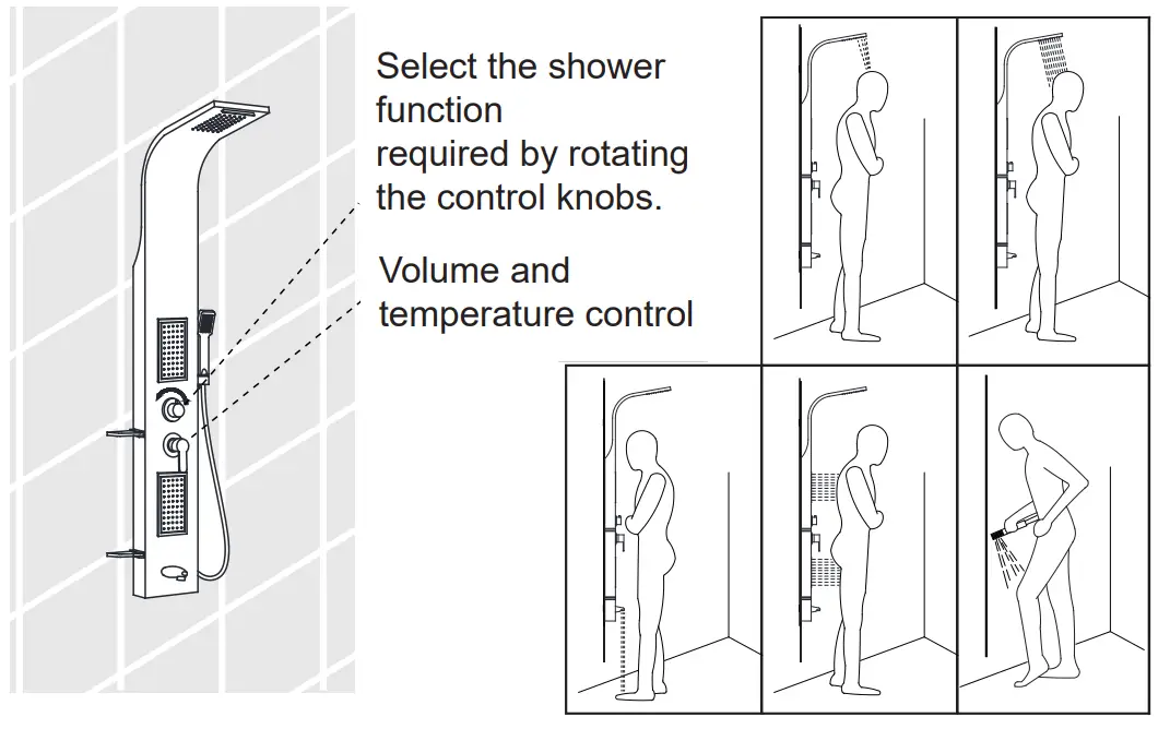 Wellis WZ00081 Napoli Shower Panel - Select
