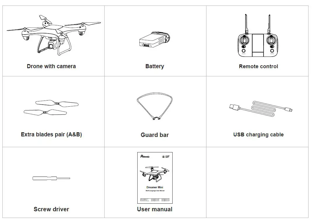 Potensic Dreamer Mini P5 FPV Drone with 2.7K Camera Live Video for Adults and Kids FIG 2