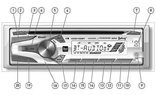 Dual MCD139BT AM-FM-CD Receiver Owner's 3