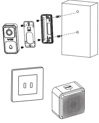 WYZE WVDB1A Video Doorbell - wedge 1