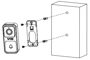 WYZE WVDB1A Video Doorbell - wedge
