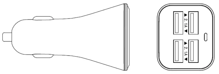 anko Car Charger Quad USB BLK - Operation