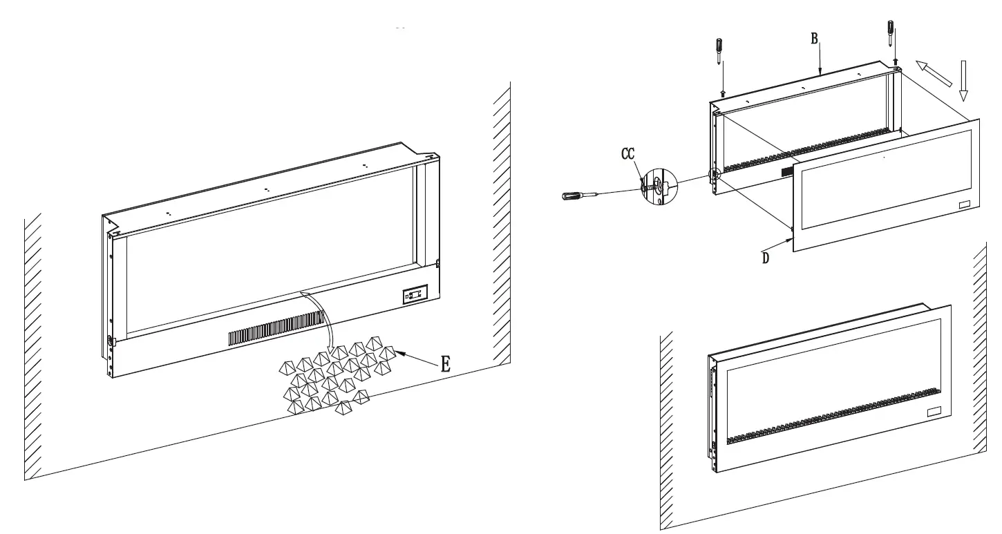 HOME DECORATORS COLLECTION SP6778 42 in. Infrared Wall Mount Electric Fireplace fig19