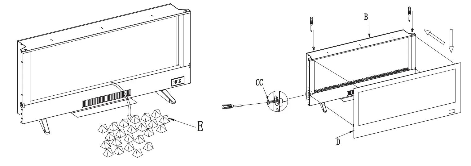 HOME DECORATORS COLLECTION SP6778 42 in. Infrared Wall Mount Electric Fireplace fig22